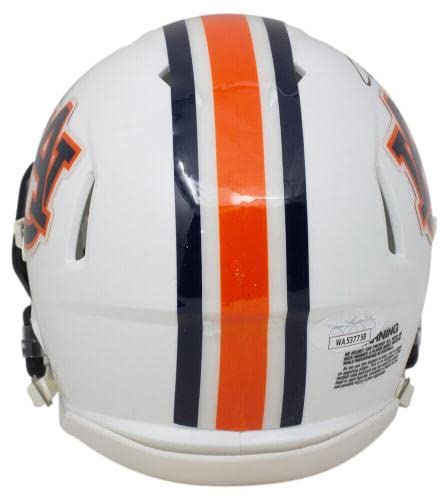 Chris Davis Signed Auburn Tigers Mini Speed Replica Helmet Kick 6 Inscribed JSA - Autographed College Helmets