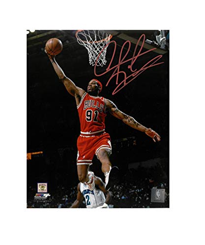 Dennis Rodman Autographed Chicago Bulls 8x10 Photo #2