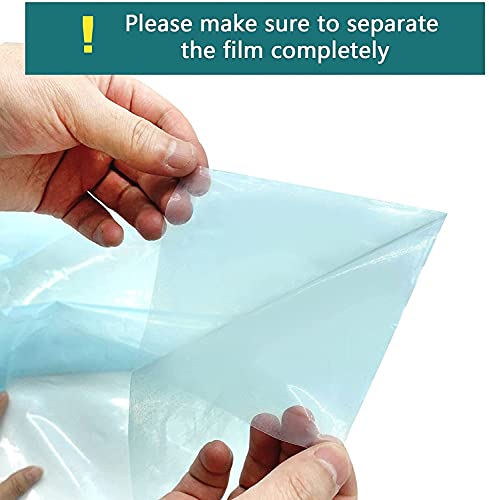 SHANGXING 2 Pack Greenhouse Clear Plastic Film-6.5 x 6.5 Ft Polyethylene Greenhouse Plant Cover Sheeting UV Resistant for Horticulture,Garden and Agriculture (2pcs)