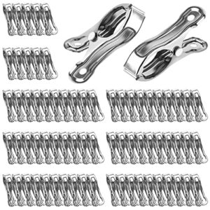 70 pcs 2 inch greenhouse clamps stainless steel garden clips anti-wind greenhouse clamp with strong grip to greenhouse frame garden hoops plant cover heavy duty metal beach towel clips