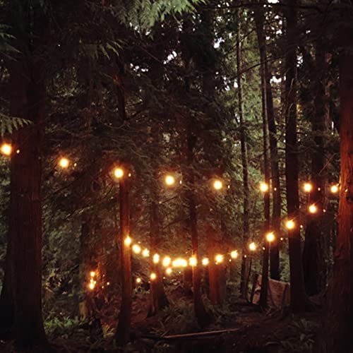 Banord 51FT Outdoor String Lights, Waterproof Patio Lights with 18 Shatterproof LED Bulb Hanging Light String, Black String Light Outdoor for Backyard, Garden, Porch, Cafe, Deck, Wedding, Party
