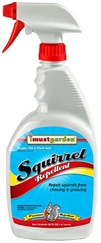 I Must Garden Squirrel Repellent: Protects Vehicles, Plants, Decking, & Furniture – Works on Chipmunks – 32oz Ready to Use