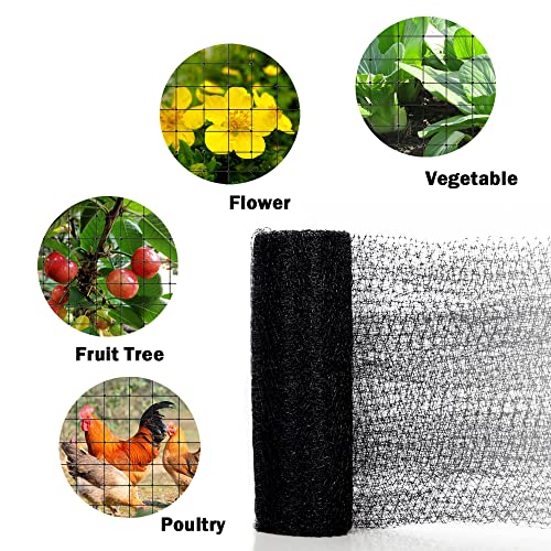 POYEE Garden Netting - 7 x 65 FT Heavy Duty Garden Net for Vegetables and Fruit Trees