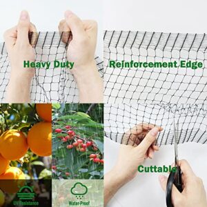 POYEE Garden Netting - 7 x 65 FT Heavy Duty Garden Net for Vegetables and Fruit Trees