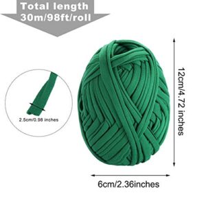 BBTO 30 Meter/ 98 Feet Green Garden Twine Garden Plant Tie Tree Tie Stretchy Plant Support Tie for Garden Office and Home Cable Organizing, Craft Supplies(1 Roll)