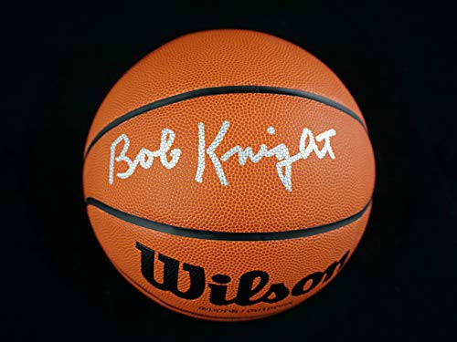 Bob Knight Signed Autographed Silver Ink NCAA Basketball with JSA COA - Indiana University Hoosiers Coach