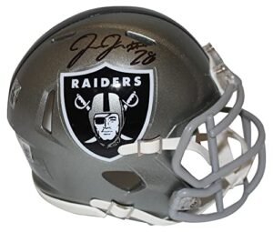 josh jacobs autographed las vegas raiders flash mini helmet beckett