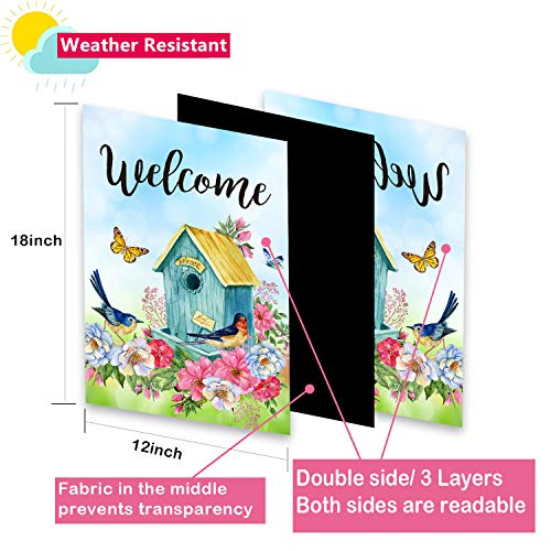 Yileqi Seasonal Garden Flags Set of 12 Double Sided Easter Spring Garden Flag, Small Yard Flag for Holiday Outdoor Decorations 12.5x18 Inch, with Free Anti-Wind Clip and Stopper