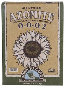 down to earth organic azomite granulated trace minerals 0-0-0.2, 5 lb