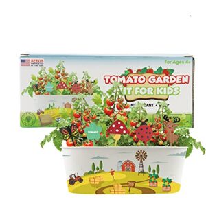 Paint and Plant Tomato Garden Kit for Kids - Complete Indoor Growing Gardening Set with Tomato Seeds for Kids to Plant by Grow Margo