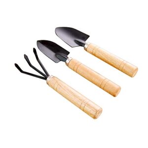 diligent farmer mini garden tool set, 3 piece hand suit small shovel/rake/spade ideal for men and women