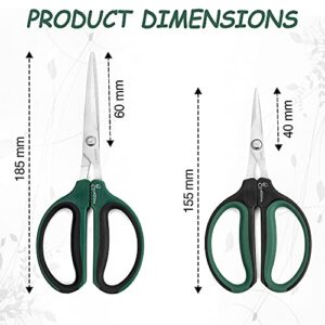 Hydroponic 60mm/40mm 2 pack Bonsai micro tip pruning shears (Stainless Steel) by Yieldcropper