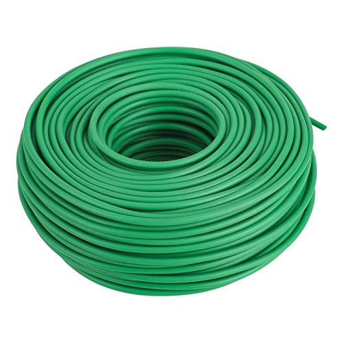 Bacetuao 2.5mm/ 0.1" Soft Plant Ties, Garden Ties TPR Flexible Durable Heavy Duty Twist Wire for Twine Tomato Branches Vines and Tying Up Cable Wires (Green)(100 Feet / 30.5m)