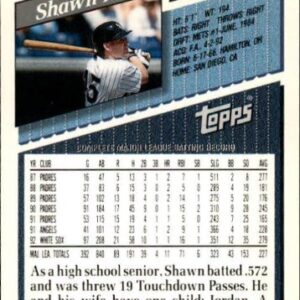 1993 Topps Gold Baseball Card #582 Shawn Abner