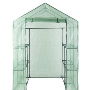 GOJOOASIS Walk in Portable Garden Greenhouse Mini Plants Shed Hot House with 3 Tiers