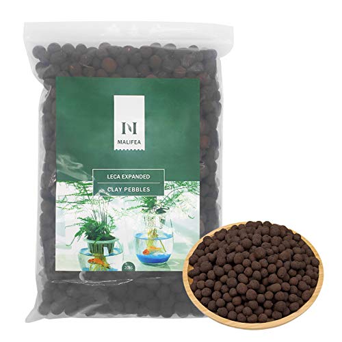 Malifea 2LBS Leca Expanded Clay Pebbles Hydroponics Supplies for Indoor Garden Plants