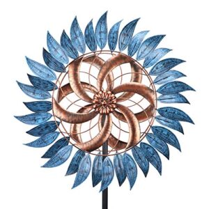 wind spinner large wind mill metal outdoor indoor large two-way wind sculptures for garden patio yard decor