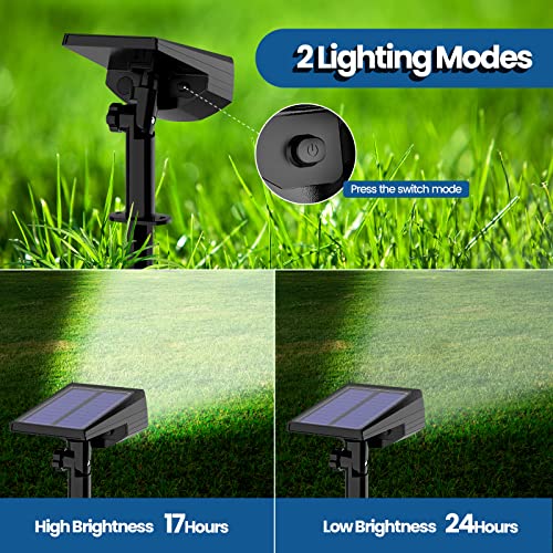 GUMGLEX Solar Spot Lights Outdoor, 40LED Solar Lights Outdoor Waterproof Spotlights, 2 Lighting Modes Solar Powered Garden Lights for Yard Landscape Lighting - 2 Pack