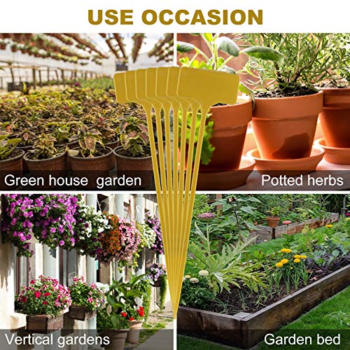 50 Pack Outdoor Tall Plant Labels, Large Waterproof Plastic Plant T-Type Tags, Durable Nursery Garden Markers, Perfect for Herbs, Flowers, Vegetable and Potted Plants