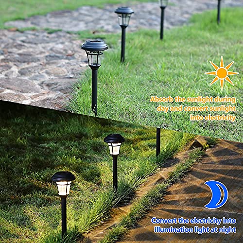MAGGIFT 8 Pack Solar Pathway Lights Outdoor, IP65 Waterproof Solar Garden Lights Solar Powered Landscape Lighting for Yard Patio Walkway Driveway