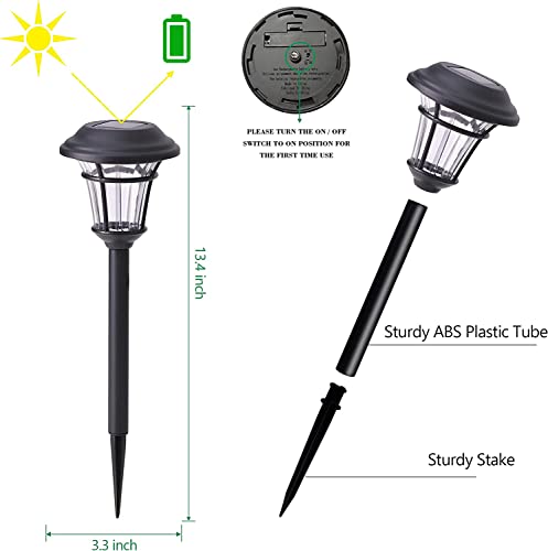 MAGGIFT 8 Pack Solar Pathway Lights Outdoor, IP65 Waterproof Solar Garden Lights Solar Powered Landscape Lighting for Yard Patio Walkway Driveway