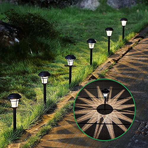 MAGGIFT 8 Pack Solar Pathway Lights Outdoor, IP65 Waterproof Solar Garden Lights Solar Powered Landscape Lighting for Yard Patio Walkway Driveway