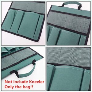 COCO Garden Kneeler Tool Bag Stool Pouch Seat Storage Tote Hanging Organizer, 600D Waterproof Portable for Outdoor Gardening, 12” x 13“ (Green, NOT Include Kneeler)