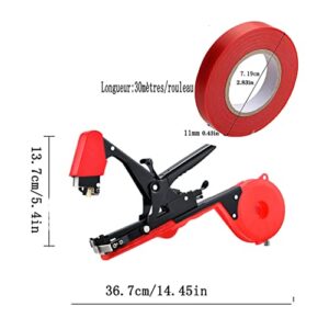 Plant Tying Machine,Plant Vine Tying Machine Tool with 10000pcs Staples 20 Rolls Tape Plant Tape Gun for Grapes,Raspberries,Tomatoes,and Vining Vegetables Tying Tool （Black）