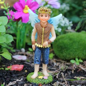 PRETMANNS Fairies for Fairy Garden Outdoor - Fairies for Garden with a Fairy Sign - Small Garden Fairies for Garden - 3 Piece Fairy Garden Kit - Prince & Princess Fairy Garden Fairy Figurines