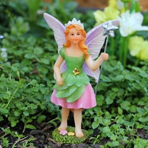 PRETMANNS Fairies for Fairy Garden Outdoor - Fairies for Garden with a Fairy Sign - Small Garden Fairies for Garden - 3 Piece Fairy Garden Kit - Prince & Princess Fairy Garden Fairy Figurines