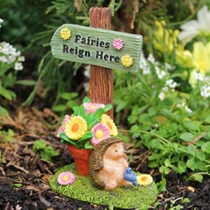 PRETMANNS Fairies for Fairy Garden Outdoor - Fairies for Garden with a Fairy Sign - Small Garden Fairies for Garden - 3 Piece Fairy Garden Kit - Prince & Princess Fairy Garden Fairy Figurines