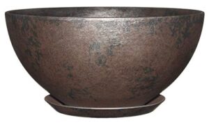 classic home and garden 3/806lr/1 premiere collection planter, abigail 15″, lava red