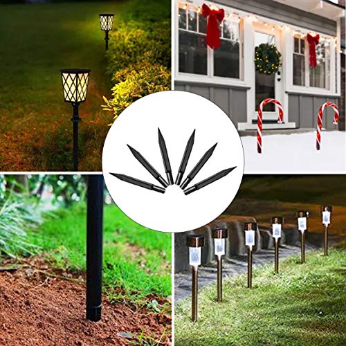 Solar Light Stakes Path Light Replacement Plastic Stakes Ground Solar Torch Light Spikes for Garden Lamps Small Size(12PCS)