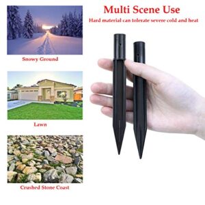 Solar Light Stakes Path Light Replacement Plastic Stakes Ground Solar Torch Light Spikes for Garden Lamps Small Size(12PCS)