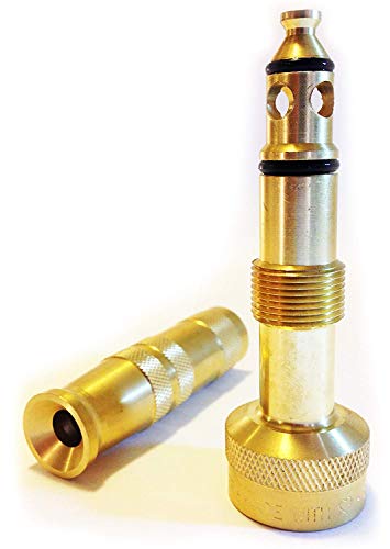 Hose Nozzle High Pressure - Lead-Free Brass for Car Or Garden - Solid Brass - 2 Nozzle Set - Adjustable Water Sprayer from Spray to Jet - Heavy Duty - Fits Standard Hoses - with Gardening E-Book