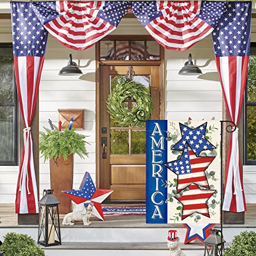 AVOIN colorlife 4th of July Patriotic Garden Flag 12x18 Inch Double Sided Outside, Memorial Day Independence Day American Stars and Stripes Yard Outdoor Decoration