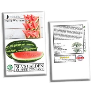 Jubilee Sweet Watermelon Seeds for Planting, 50+ Heirloom Seeds Per Packet, (Isla's Garden Seeds), Non GMO Seeds, Botanical Name: Citrullus lanatus, Great Home Garden Gift