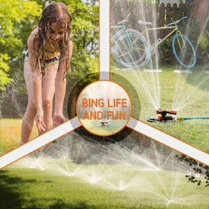 VIVOSUN Garden Sprinkler for Yard with 360 Degree Rotation, Lawn Auto Irrigation System Garden Water Sprinklers with Hose Quick Connect Adapter for Lawn, Plants, Garden Hose Sprinklers Heavy Duty