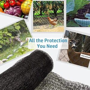 Dafoecheer Bird Netting - 7 x 65 FT Heavy Duty Garden Netting Deer Fence Net for Vegetables, Plant and Fruit Trees Against Birds, Deer and Other Animals