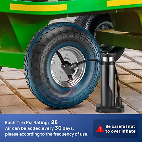 Winisok 4.10/3.50-4 Tire and Wheel Air Filled, 10'' Heavy-duty Pneumatic wheelbarrow wheel Tires Replacement with 5/8'' Axle Bore Hole for Gorilla Carts, Wagon, Garden Carts, Generators (4 Pack)