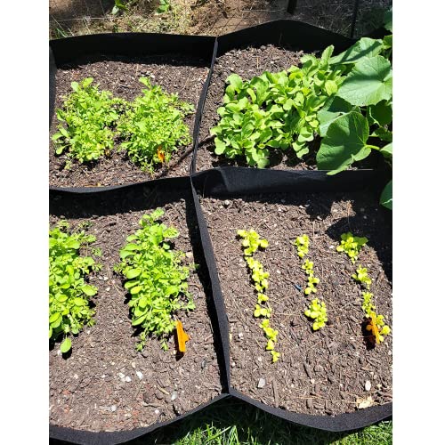 Fabric Raised Garden Bed, 128 Gallon 8 Grids Plant Grow Bags, 3x6FT Breathable Planter Raised Beds for Growing Vegetables Potatoes Flowers, Rectangle Planting Container for Outdoor Indoor Gardening