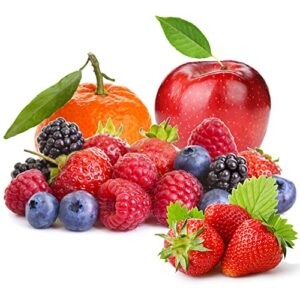 600+ mix fruit seeds combo pack – 6 variety non-gmo heirloom and organic, strawberry seeds raspberry seeds mulberry seeds apple seeds orange seeds blueberry seeds for planting home garden