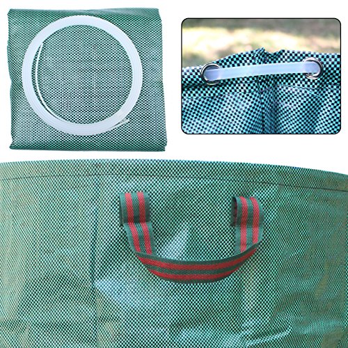 PHYEX 5-Pack 72 Gallons Garden Bag Heavy Duty Gardening Bags, Lawn Pool Garden Leaf Waste Rubbish Plants Grass Bag (5 X 72Gallons)