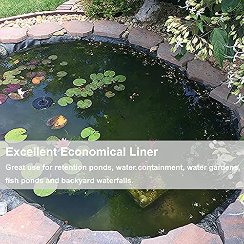 Inslat 14.5 Mil Pond Liner, 7x10 Ft Pond HDPE Skins Small Fish Pond Liners Rubber Pond Tarp Easy Cutting Underlayment for Fountains, Waterfall & Water Gardens