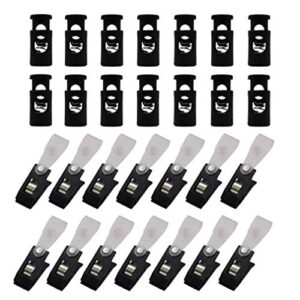 huouo 30 pack garden flag stoppers and anti-wind clips, spring stops accessories for garden yard flag poles stands