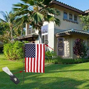 Huouo 30 Pack Garden Flag Stoppers and Anti-Wind Clips, Spring Stops Accessories for Garden Yard Flag Poles Stands