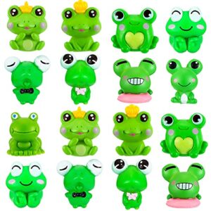 jetec 45 pieces cute frog miniature figurines mini garden frog ornaments animals model fairy garden miniature landscape diy craft for home party decoration supplies ornament accessories, 9 styles