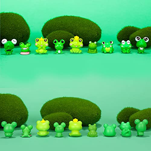 Jetec 45 Pieces Cute Frog Miniature Figurines Mini Garden Frog Ornaments Animals Model Fairy Garden Miniature Landscape DIY Craft for Home Party Decoration Supplies Ornament Accessories, 9 Styles