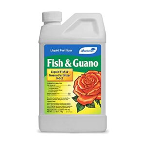 monterey lg 7265 fish & guano liquid plant fertilizer for transplants and flowers, 32 oz