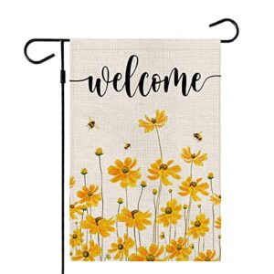 crowned beauty spring summer garden flag floral welcome 12×18 inch double sided outside vertical holiday yard décor